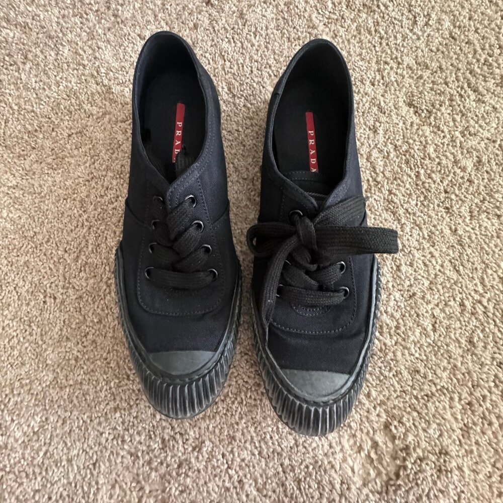 Prada Black Sneakers - Size 37